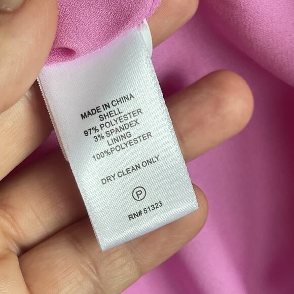 CeCe Plus Size 3X Ruched Sleeve One Button Blazer Jacket Pink Preppy Business - Picture 10 of 15